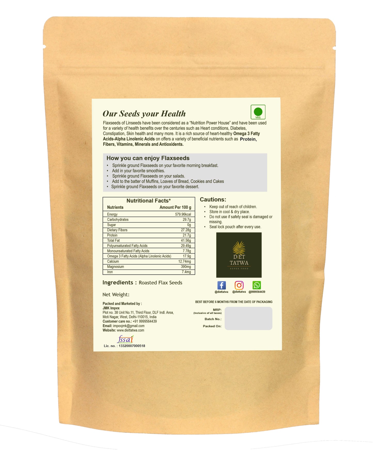 Flax Seeds (Roasted)